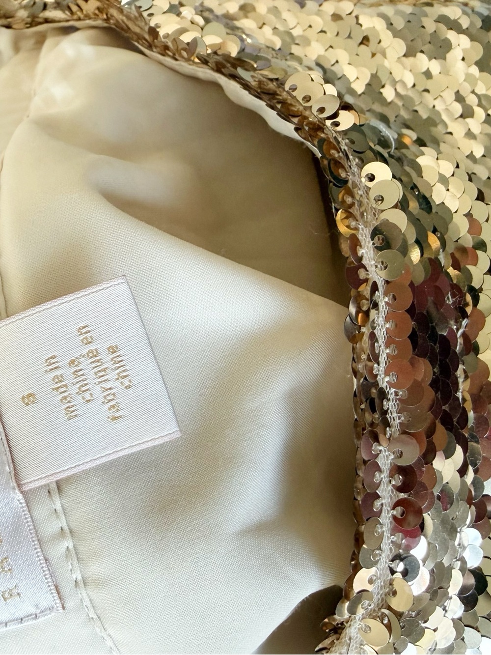 Rachel Parcell gold sequin tiered skirt - Picture 3 of 3